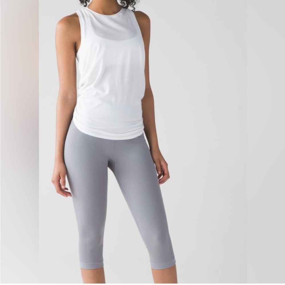 Lululemon Flow and Go Crop Ribbed High Waisted Legging Size 4